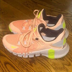Nike Peach and Neon Green Athletic Shoes